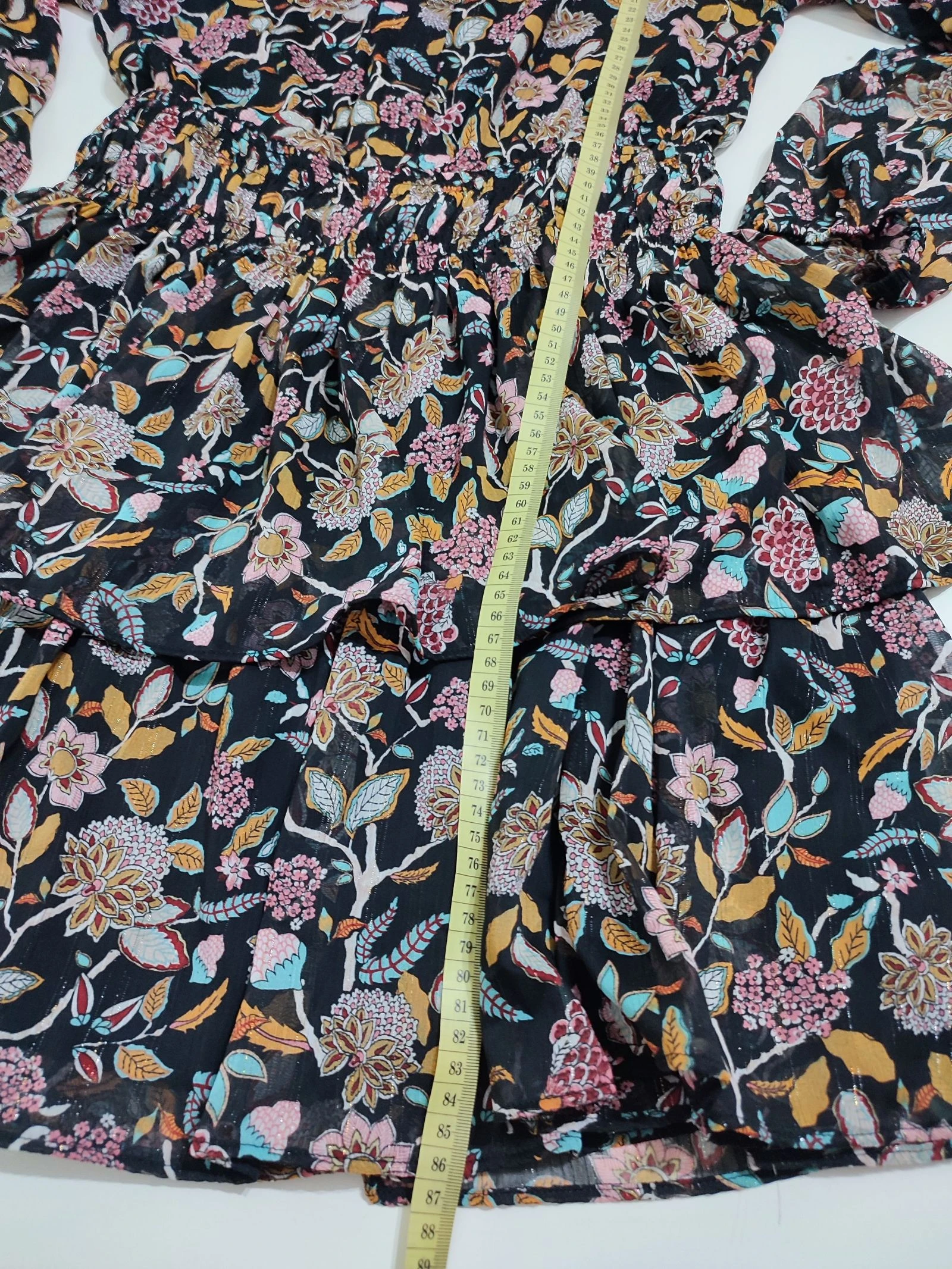 Desigual Boho Floral Lurex Jurk Maat M - Vintage Stijl – photo 7